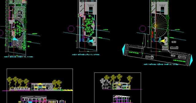 File thiết kế Bản vẽ autocad nhà hàng quán cafe